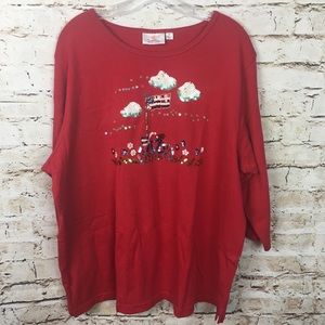 ❌SOLD❌Quacker Factory Summertime Embellished Shirt